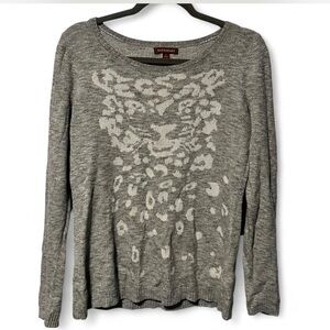 Hive & Honey Gray Leopard Print Sweatshirt